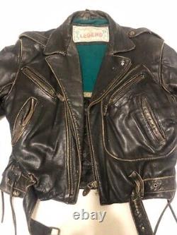 Legend's of London Authentic Vintage Leather Motorcycle Jacket (circa 1980's)