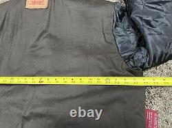 Levi's Distressed Genuine Leather Motorcycle Jacket Men's 2XL Black Gray Zip Up