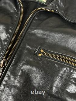 Levi's Highwayman Vintage 90s Black Tab Heavy Leather Trucker Genuine Jacket