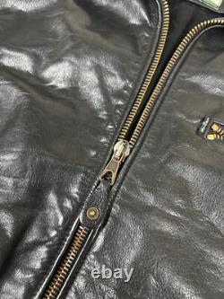 Levi's Highwayman Vintage 90s Black Tab Heavy Leather Trucker Genuine Jacket