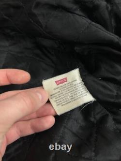 Levi's Highwayman Vintage 90s Black Tab Heavy Leather Trucker Genuine Jacket
