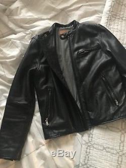 Levi's Made & Crafted Black Leather Moto Cafe Racer Jacket Med/2