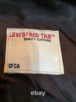 Levi's Vtg Trucker Biker Leather Nubuck Patchwork Jacket Brown L Rare MINT