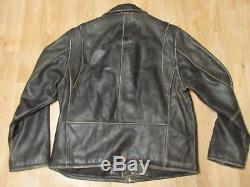Levis Leather Motorcycle jacket vintage Large distressed