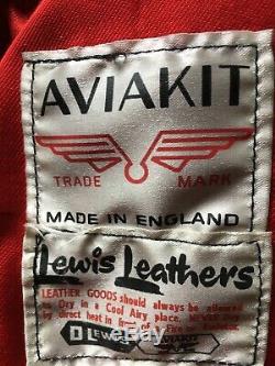 Lewis Leathers 36 402t, Lightning Black Leather Motorcycle Jacket