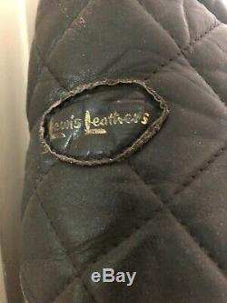 Lewis Leathers Genuine Leather Vintage Rare Black Leather Jacket