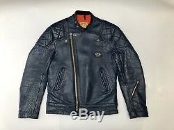 Lewis Leathers Genuine Leather Vintage Rare Blue Super Monza Jacket Aviakit M 38