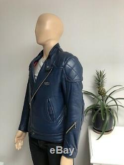 Lewis Leathers Genuine Leather Vintage Rare Blue Super Monza Jacket Aviakit M 38