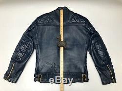 Lewis Leathers Genuine Leather Vintage Rare Blue Super Monza Jacket Aviakit M 38