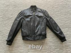 Like NEW Hein Gericke Black Leather Motorcycle Jacket Woman's Med. With Liner