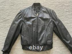 Like NEW Hein Gericke Black Leather Motorcycle Jacket Woman's Med. With Liner