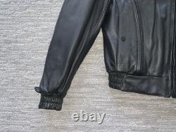 Like NEW Hein Gericke Black Leather Motorcycle Jacket Woman's Med. With Liner