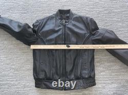 Like NEW Hein Gericke Black Leather Motorcycle Jacket Woman's Med. With Liner