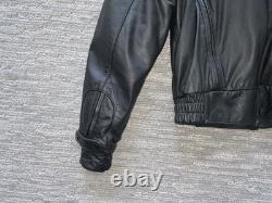 Like NEW Hein Gericke Black Leather Motorcycle Jacket Woman's Med. With Liner