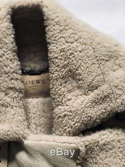 Loewe Campaign Biker Shearling Overcoat Jacket, Sz SM (Acne Velocite Style)