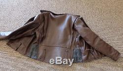 Lost Worlds Horsehide leather Motorcycle jacket, Heavy Duty! Sz 46