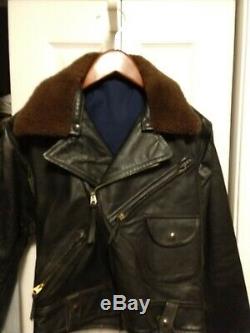 Lost Worlds Trojan Horsehide Leather Motorcycle Jacket Sz Mens Small (36)