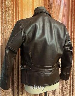 Lost Worlds jacket Size 36 XS Horsehide Belt Vintage Leather 1930s 1940s Style