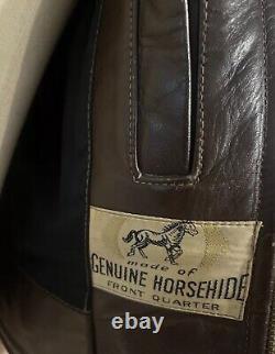 Lost Worlds jacket Size 36 XS Horsehide Belt Vintage Leather 1930s 1940s Style
