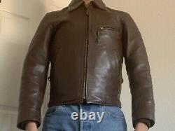 Lost Worlds jacket Size 36 XS Horsehide Belt Vintage Leather 1930s 1940s Style