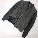 Louis Vuitton Men Grey DAMIER Quilted Down Leather Puffer Jacket Coat Size XXL