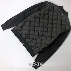 Louis Vuitton Men Grey DAMIER Quilted Down Leather Puffer Jacket Coat Size XXL