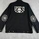 Lucky 13 Jacket Mens L Black Full Zip Garage Shop Biker Embroidered Skull Patch