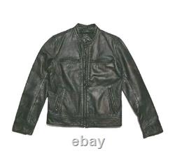 Lucky Brand Bonneville Men's Brown Distressed Leather Jacket Size S