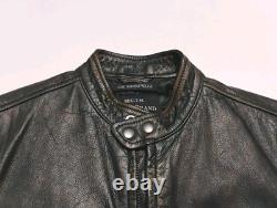 Lucky Brand Bonneville Men's Brown Distressed Leather Jacket Size S