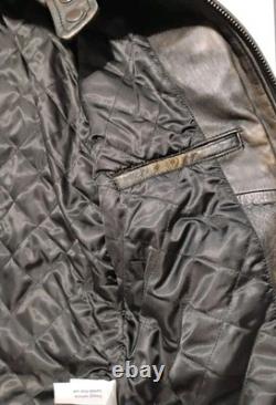 Lucky Brand Bonneville Men's Brown Distressed Leather Jacket Size S