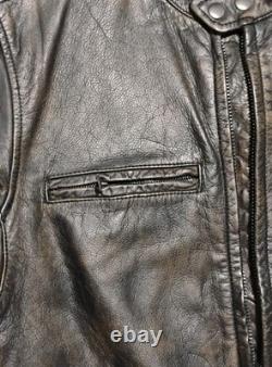 Lucky Brand Bonneville Men's Brown Distressed Leather Jacket Size S
