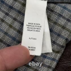Lucky Brand Jacket Mens XL Brown Leather Black Label Moto Zip Pockets 7M30429