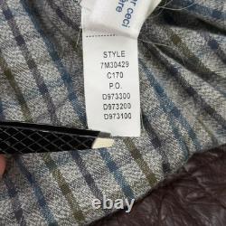 Lucky Brand Jacket Mens XL Brown Leather Black Label Moto Zip Pockets 7M30429