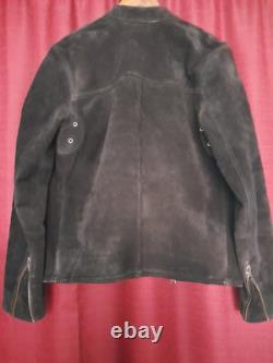 Lucky Brand Mens Suede Biker Jacket Black