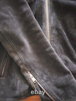 Lucky Brand Mens Suede Biker Jacket Black