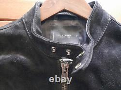 Lucky Brand Mens Suede Biker Jacket Black