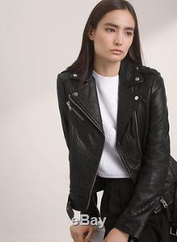 MACKAGE Aritzia Rumer Black Leather Motorcycle Jacket Sz XS Retail $690