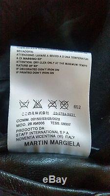 Maison Martin Margiela Black Leather Jacket Moto Cafe Racer 48 M Italy $2750