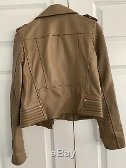 MAJE Leather Jacket. Light Tan Size 36 / S
