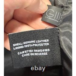 MARC NEW YORK Black Motorcycle Bomber Heavy Soft Leather Jacket Lined Zip Mens M