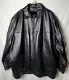MAX USA Men 3X Removable Fleece Lining Black Zip Bike Leather Jacket 90's