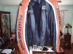 Mens Harley Davidson Leather Jacket Coat 2xl Plus A Leather Vest