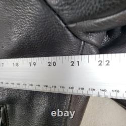 MENS VINTAGE Grunge BLACK LEATHER MOTORCYCLE/RACING JACKET Size 42