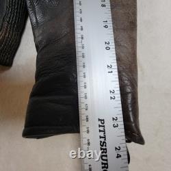 MENS VINTAGE Grunge BLACK LEATHER MOTORCYCLE/RACING JACKET Size 42