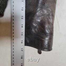 MENS VINTAGE Grunge BLACK LEATHER MOTORCYCLE/RACING JACKET Size 42