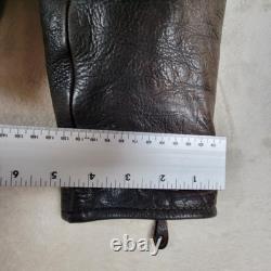 MENS VINTAGE Grunge BLACK LEATHER MOTORCYCLE/RACING JACKET Size 42