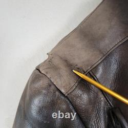 MENS VINTAGE Grunge BLACK LEATHER MOTORCYCLE/RACING JACKET Size 42