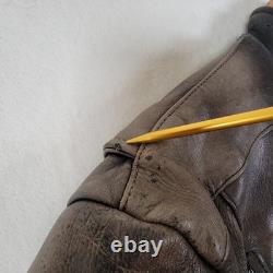 MENS VINTAGE Grunge BLACK LEATHER MOTORCYCLE/RACING JACKET Size 42