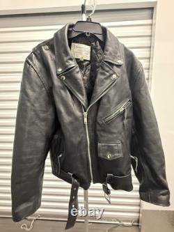 MEN'S BLACK HEAVY CLASSIC MOTORCYCLE BIKER SIZE 42 No Brand See Description