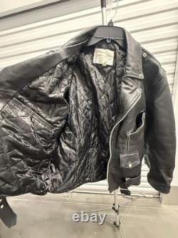 MEN'S BLACK HEAVY CLASSIC MOTORCYCLE BIKER SIZE 42 No Brand See Description